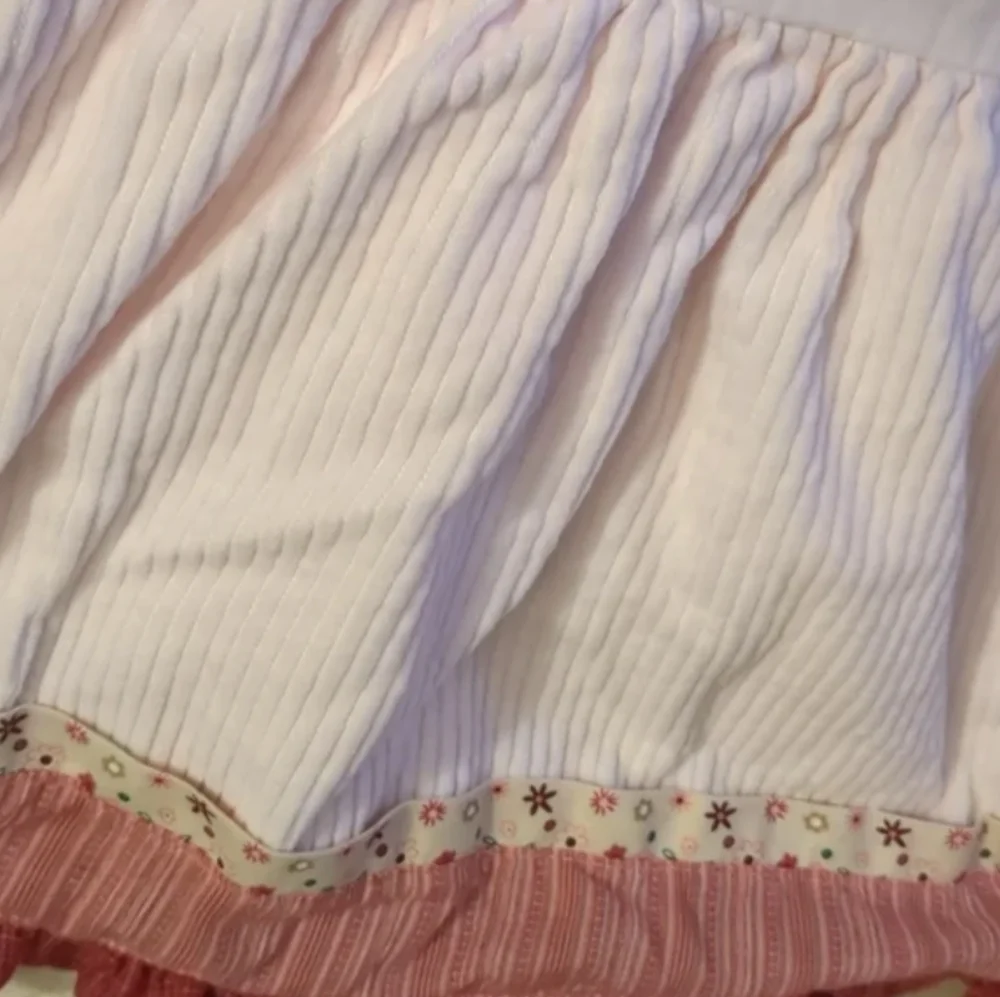 Martex Blossoms Cranberry Rose Crib Skirt/Ruffle